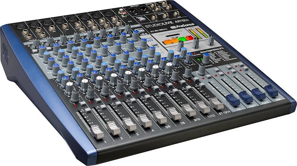 Angle. PreSonus - StudioLive ARc-Series 14-Channel Analog Mixer - Blue/Black/Gray.