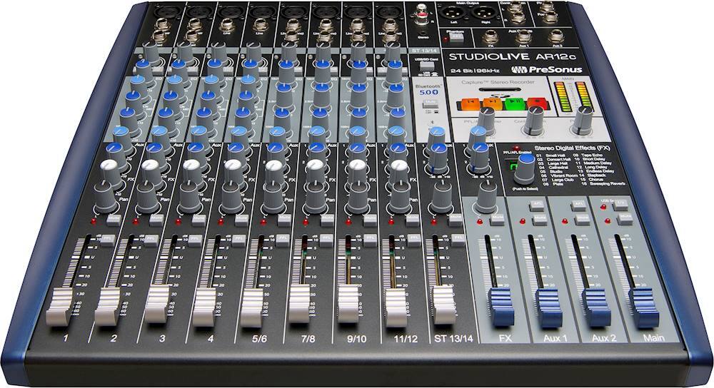 Alt View 11. PreSonus - StudioLive ARc-Series 14-Channel Analog Mixer - Blue/Black/Gray.