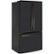 Angle Zoom. GE - 23.1 Cu. Ft. French Door Counter-Depth Refrigerator - Fingerprint resistant black slate.