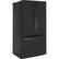 Angle. GE - 23.1 Cu. Ft. French Door Counter-Depth Refrigerator - Fingerprint resistant black slate.