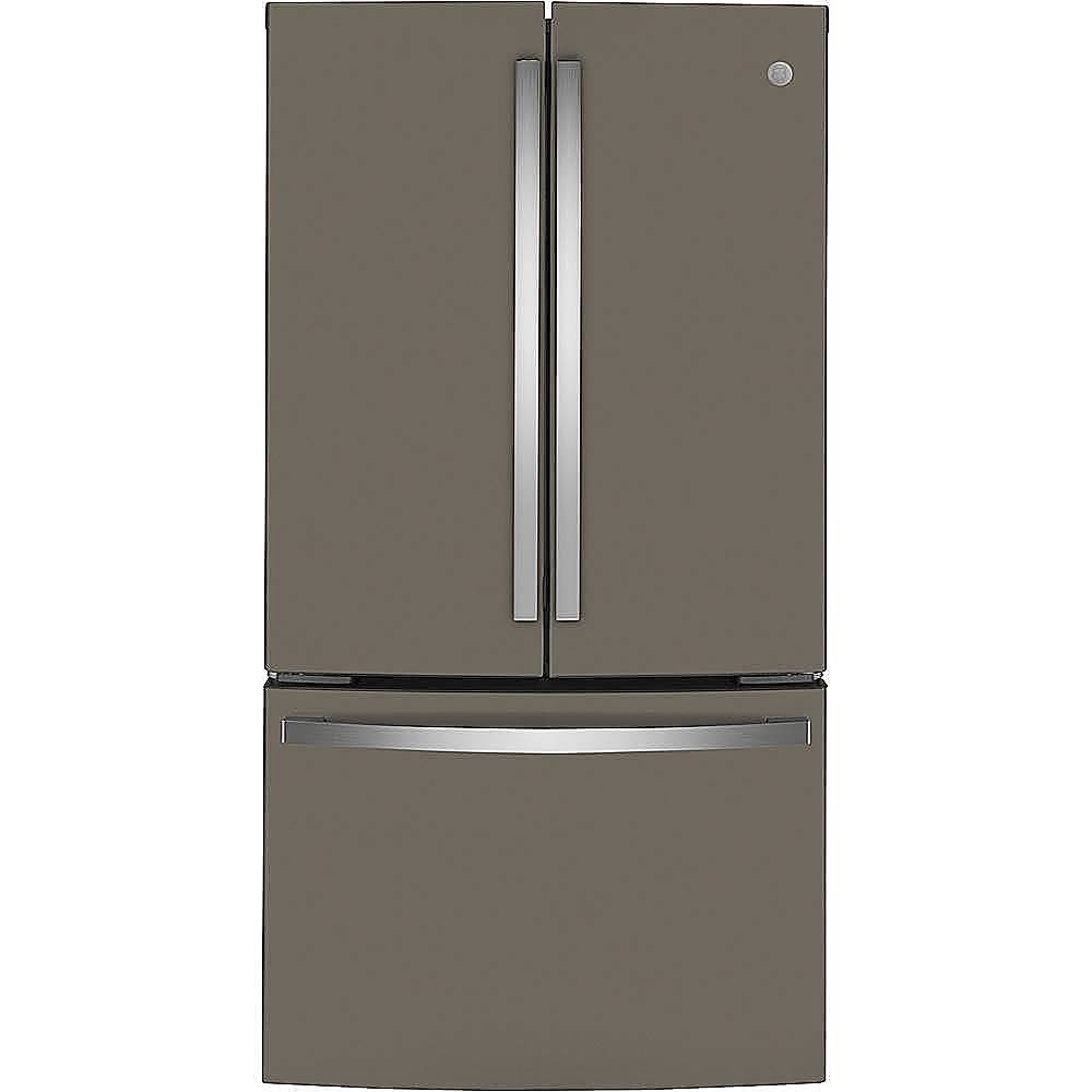 GE - 23.1 Cu. Ft. French Door Counter-Depth Refrigerator with TwinChill Evaporators - Slate