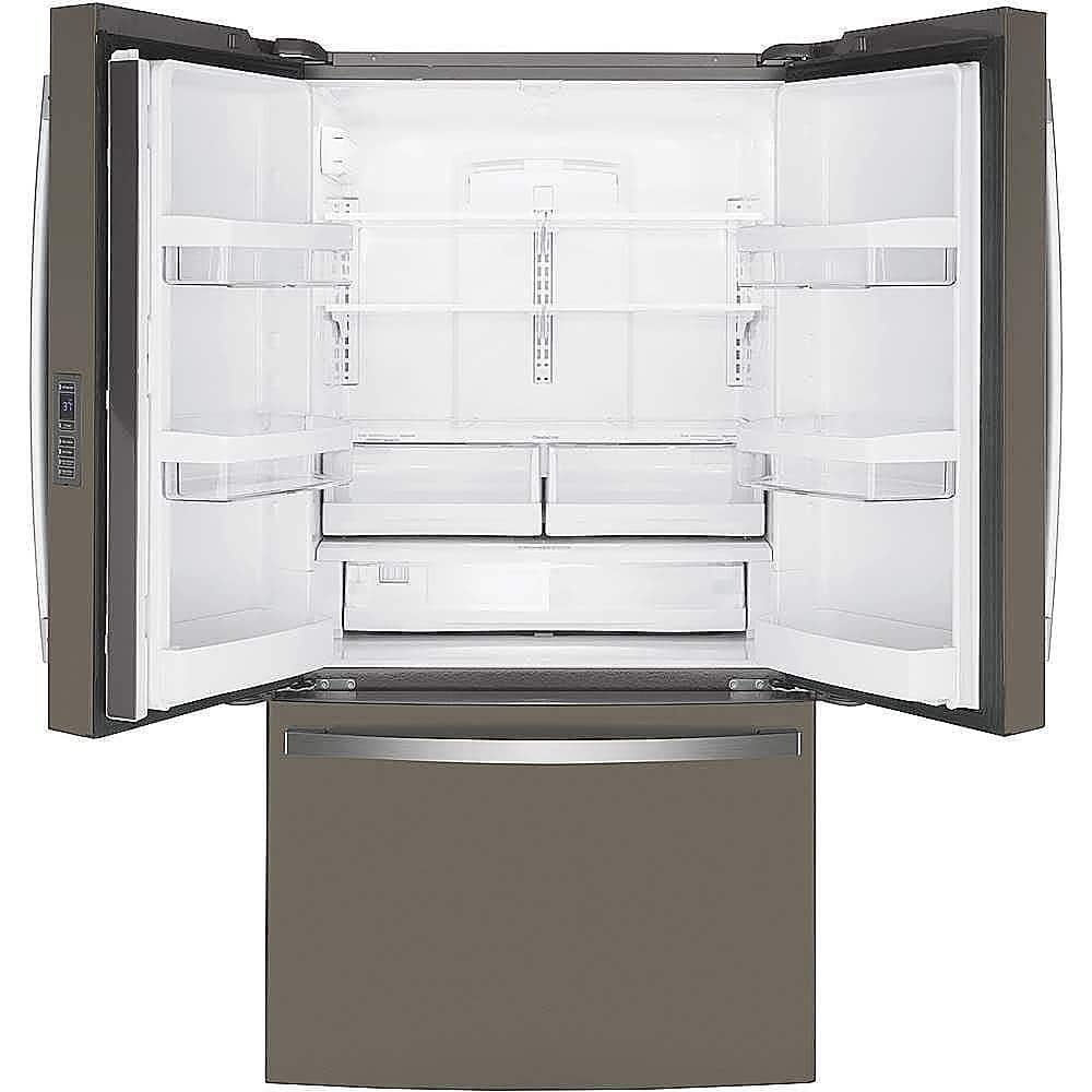 Alt View 2. GE - 23.1 Cu. Ft. French Door Counter-Depth Refrigerator - Slate.