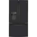 GE - 36 in. Wide 22.1 Cu. Ft. French Door Counter-Depth Refrigerator with Space Saving Ice Maker - Black Slate