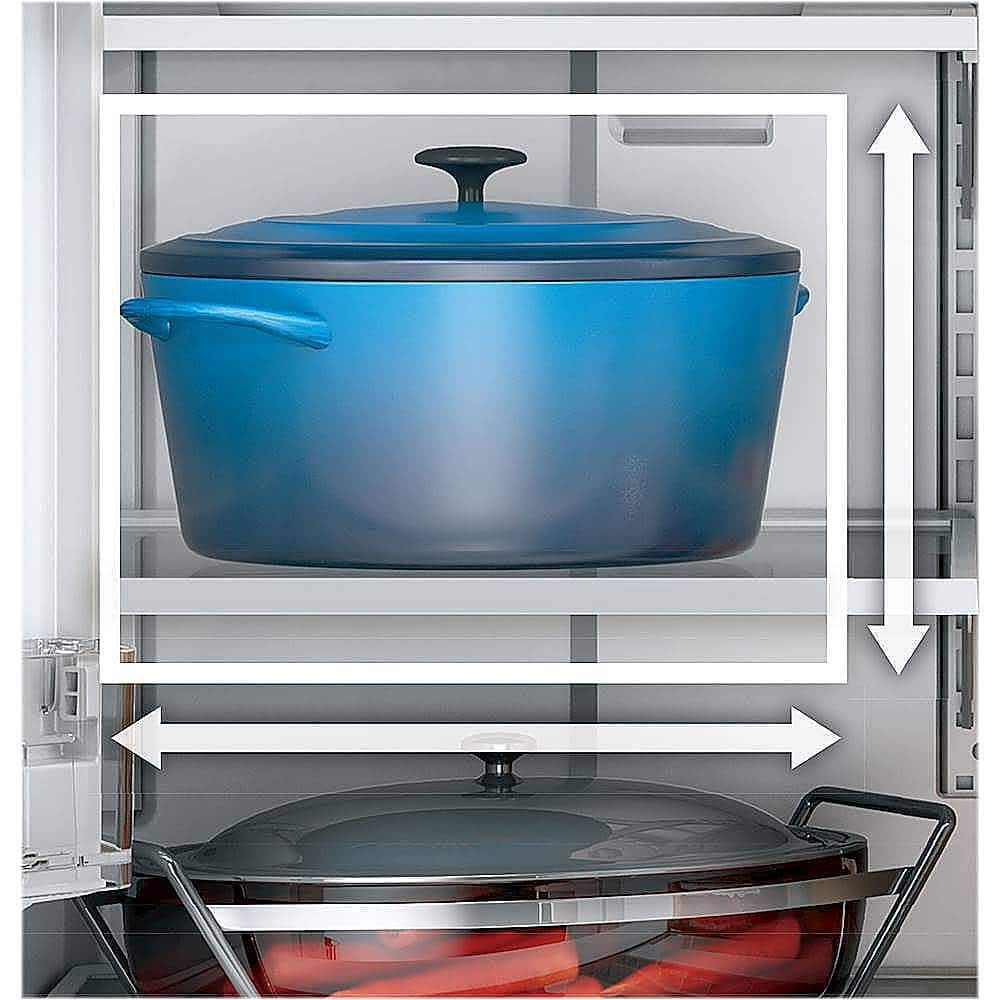 Alt View 13. GE - 22.1 Cu. Ft. French Door Counter-Depth Refrigerator - Fingerprint resistant black slate.