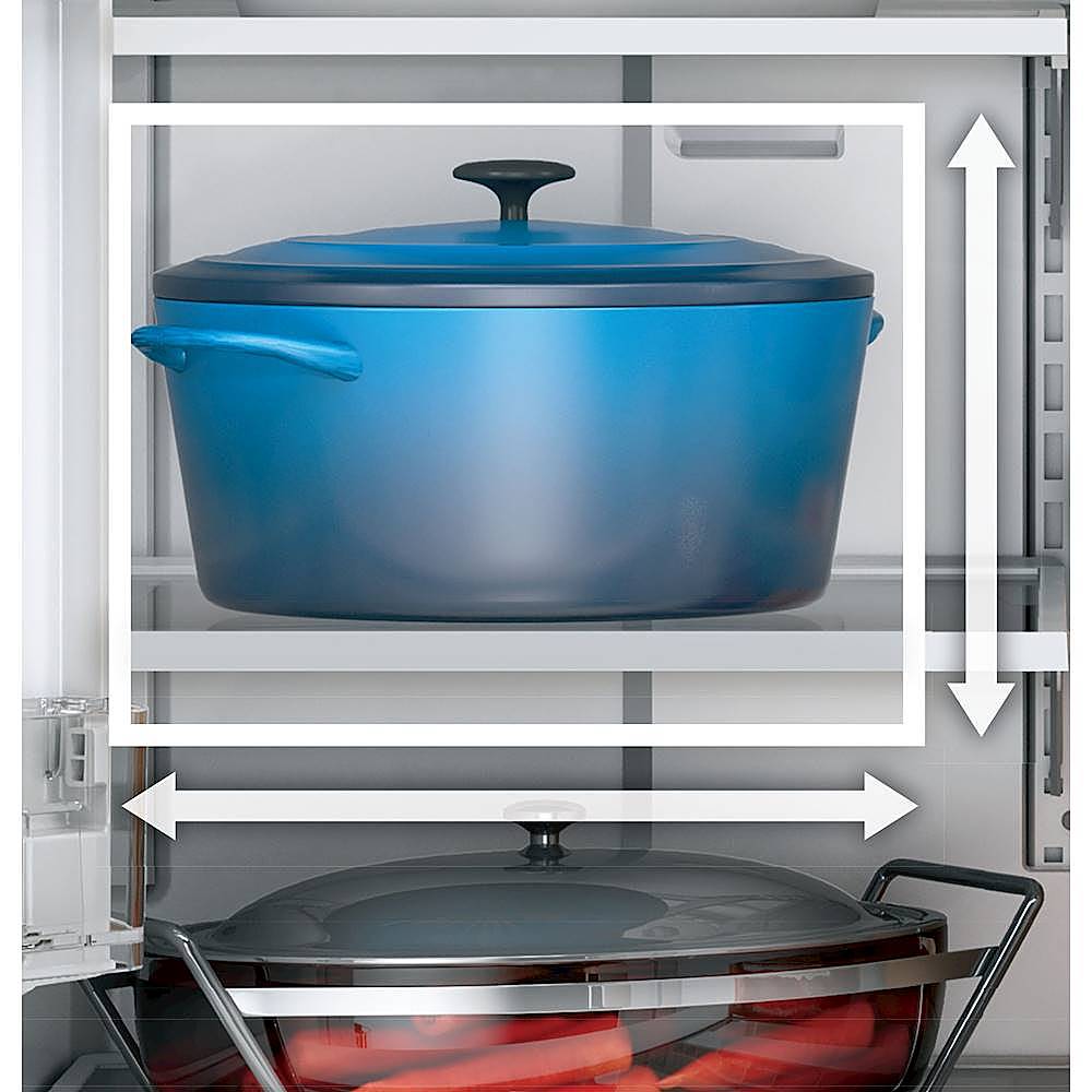 Alt View 14. GE - 22.1 Cu. Ft. French Door Counter-Depth Refrigerator - Fingerprint resistant slate.