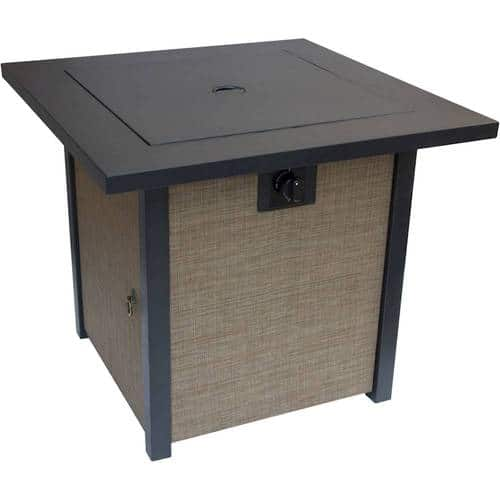 Bond - Woodleaf Gas Fire Pit - Black/Tan