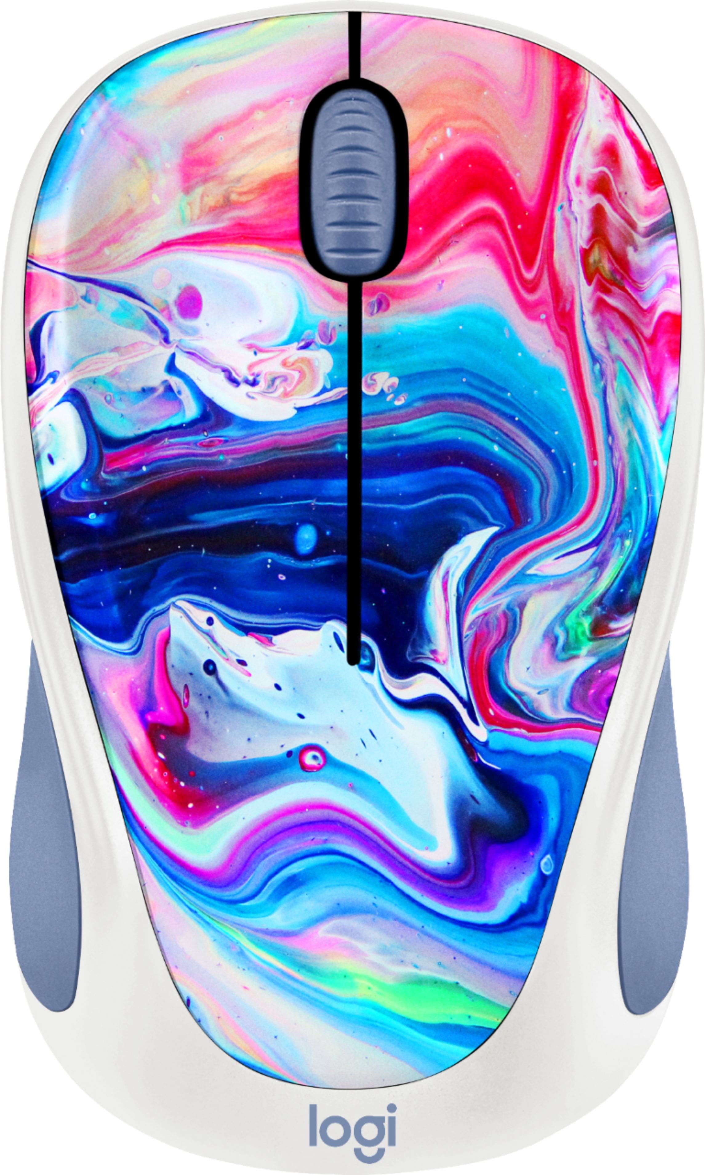 Alt View 11. Logitech - Design Collection Wireless Optical Ambidextrous Mouse with Nano Receiver - Cosmic Play.