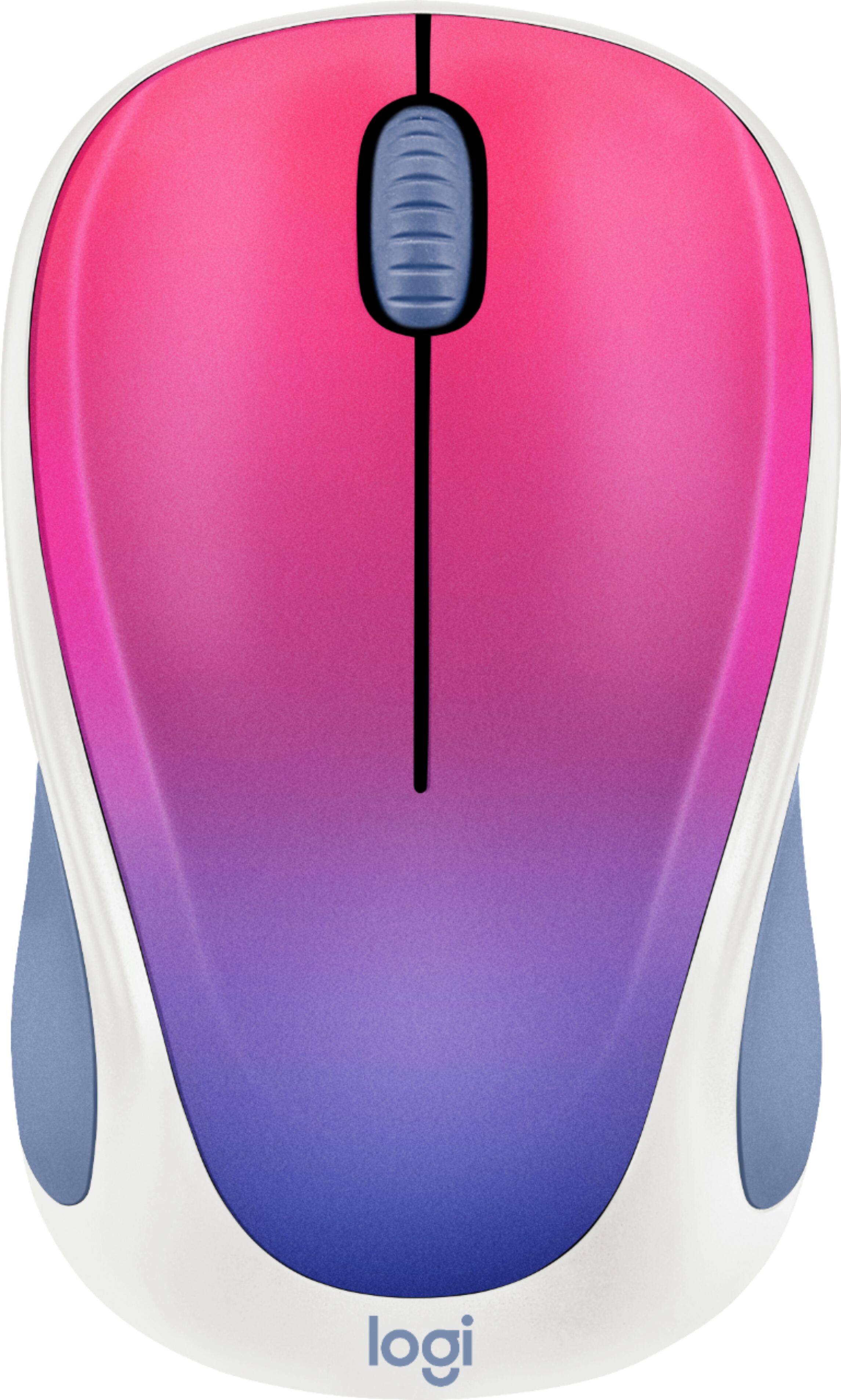 Alt View 11. Logitech - Design Collection Wireless Optical Ambidextrous Mouse with Nano Receiver - Blue Blush.