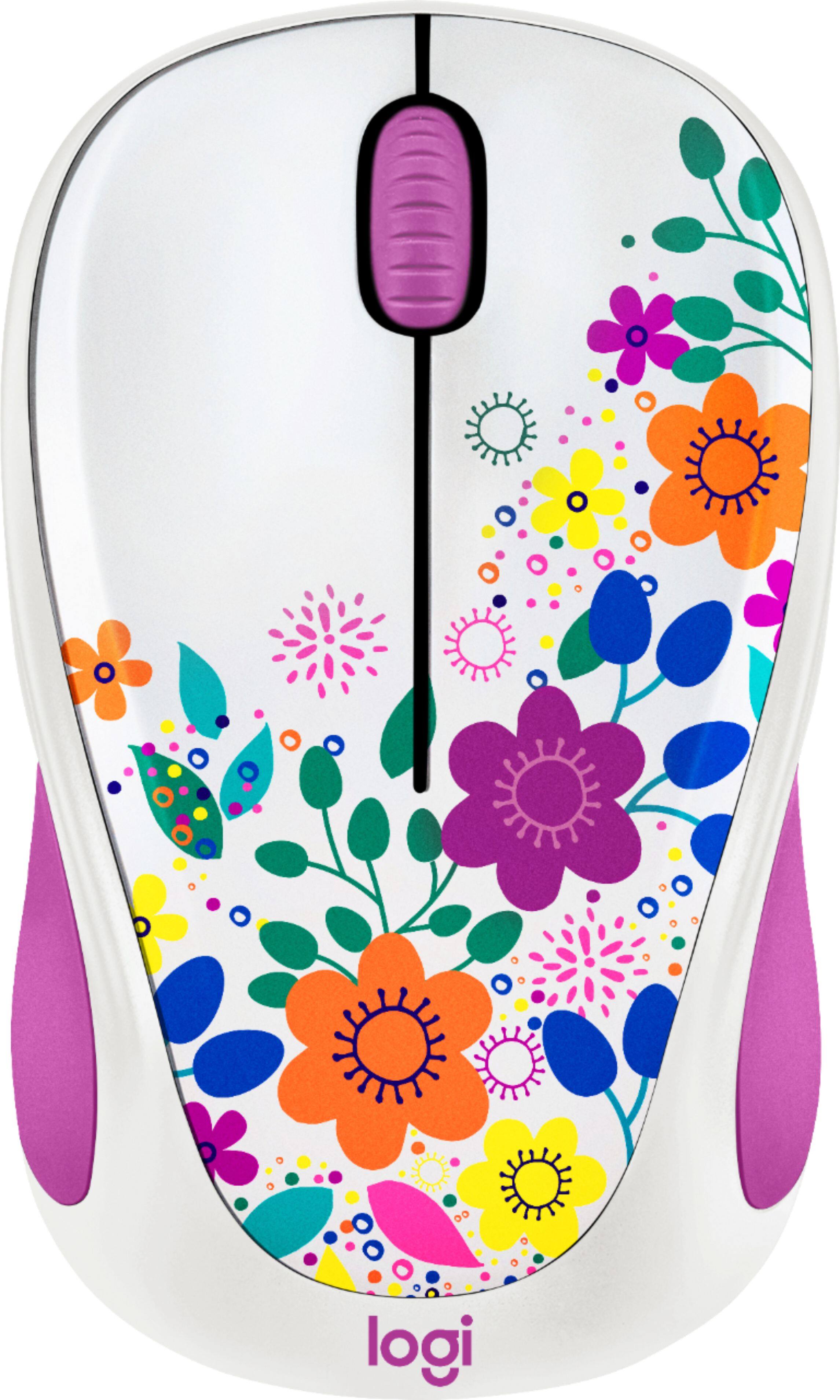 Alt View 11. Logitech - Design Collection Wireless Optical Ambidextrous Mouse with Nano Receiver - Spring Meadow.