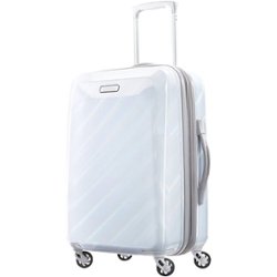 American Tourister - 21" Expandable Spinner Suitcase - Iridescent White - Front_Zoom