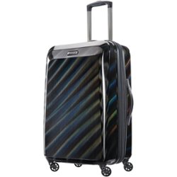 American Tourister - 24" Expandable Spinner Suitcase - Iridescent Black - Front_Zoom
