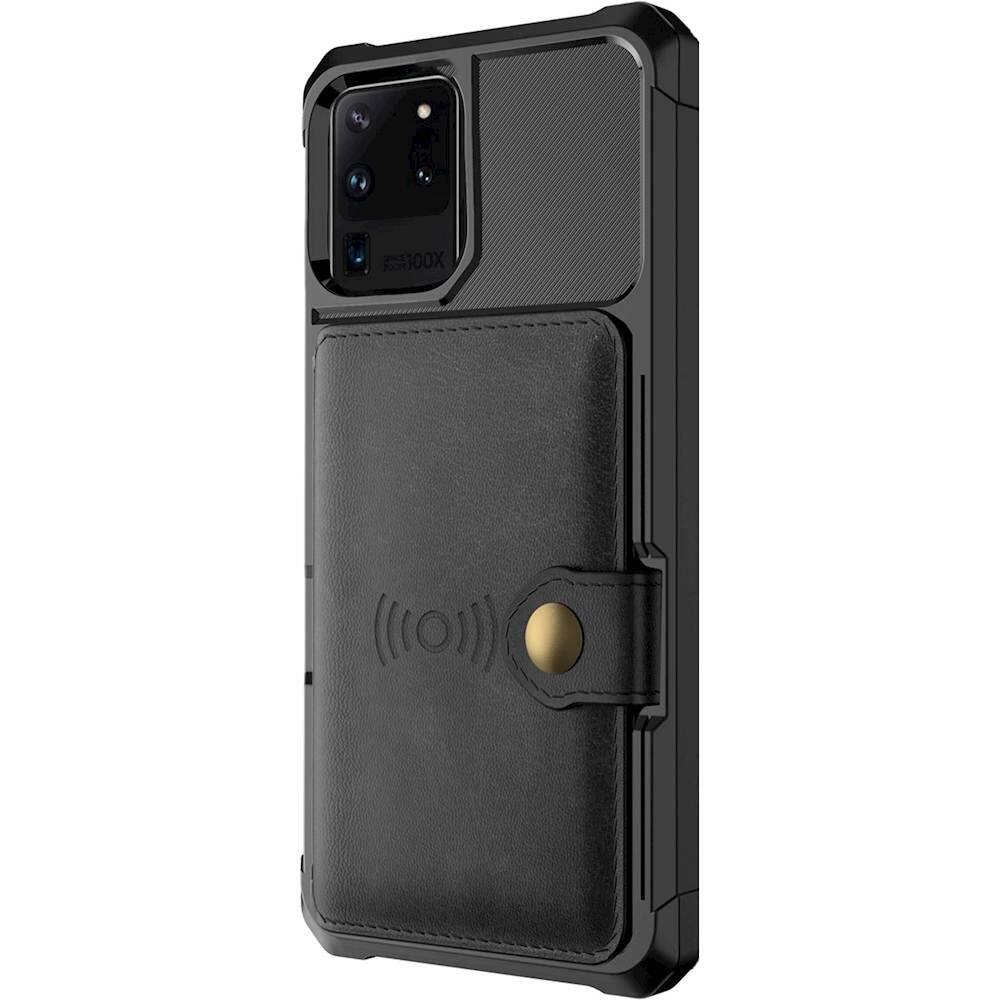 Front. SaharaCase - Wallet Case for Samsung Galaxy S20 Ultra 5G - Black.