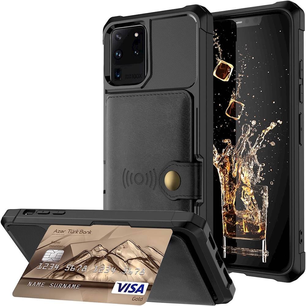 Alt View 12. SaharaCase - Wallet Case for Samsung Galaxy S20 Ultra 5G - Black.