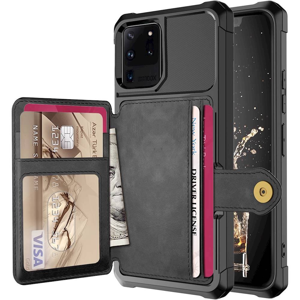 Alt View 13. SaharaCase - Wallet Case for Samsung Galaxy S20 Ultra 5G - Black.