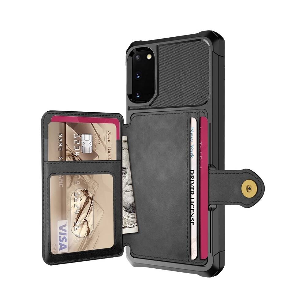 Alt View 13. SaharaCase - Wallet Case for Samsung Galaxy S20 and S20 5G - Black.