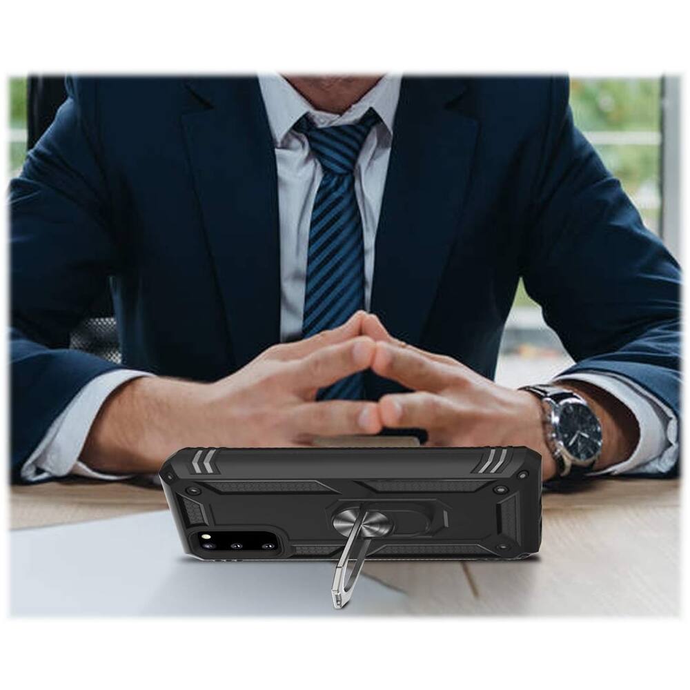 Alt View 12. SaharaCase - Military Series Kickstand Case for Samsung Galaxy S20 and S20 5G - Black.