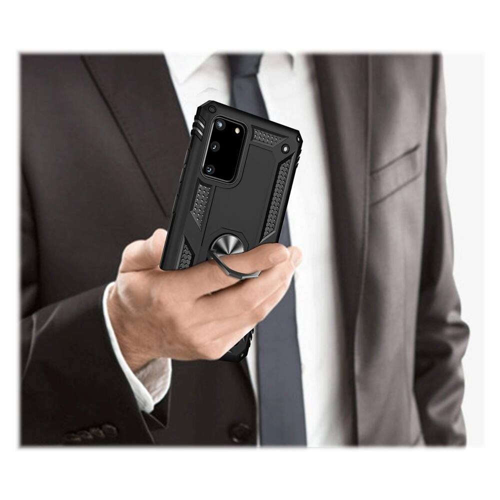 Alt View 13. SaharaCase - Military Series Kickstand Case for Samsung Galaxy S20 and S20 5G - Black.