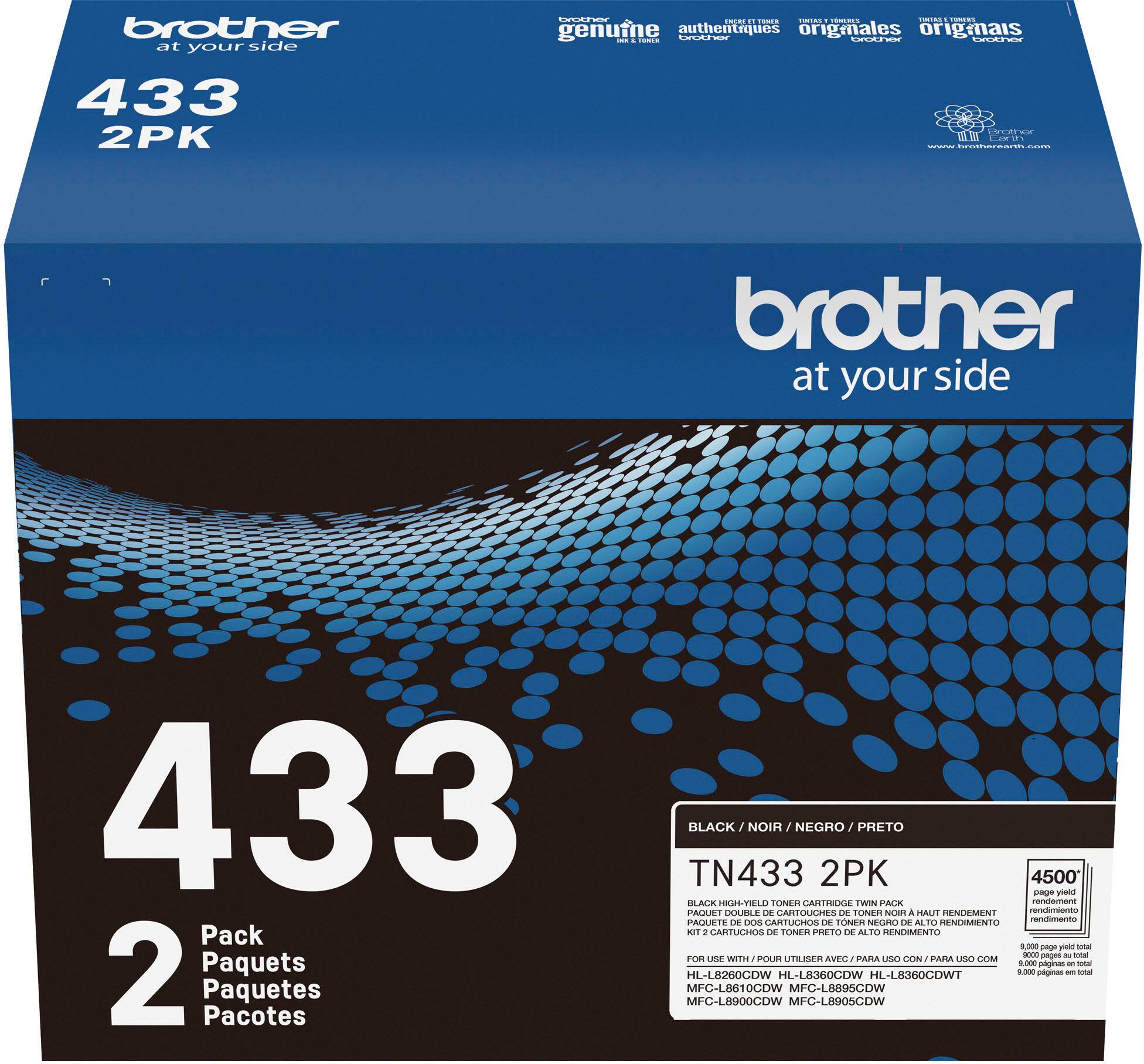 Alt View 13. Brother - TN433 2PK 2-Pack High-Yield Toner Cartridges - Black.