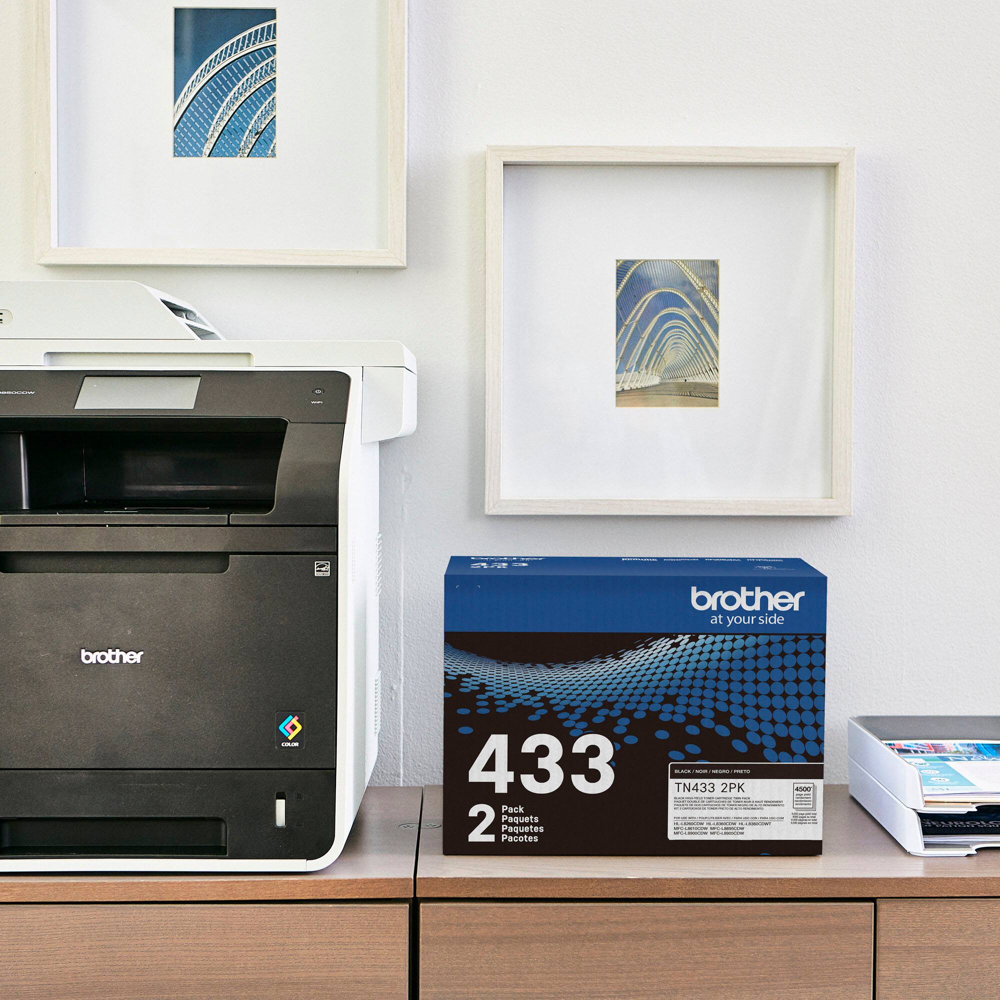 Alt View 11. Brother - TN433 2PK 2-Pack High-Yield Toner Cartridges - Black.