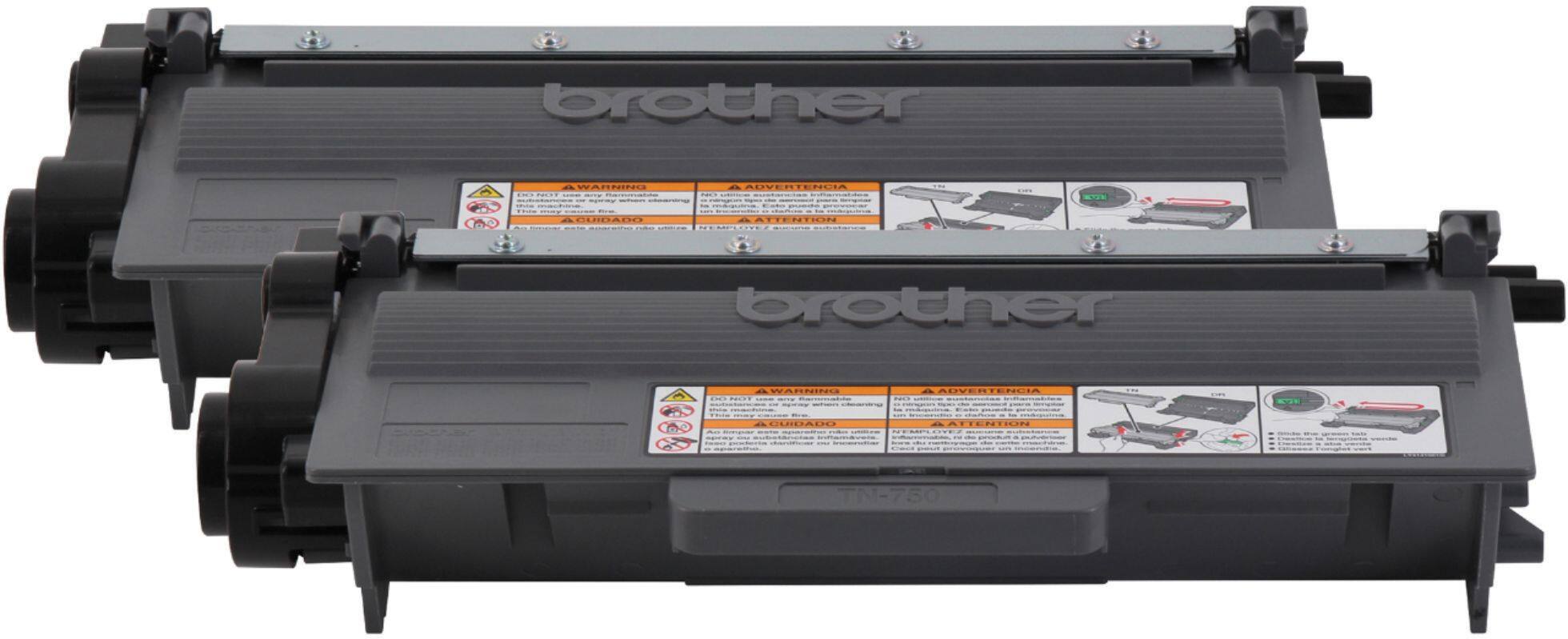 Alt View 1. Brother - TN-750 XL 2-Pack High-Yield Toner Cartridges - Black.