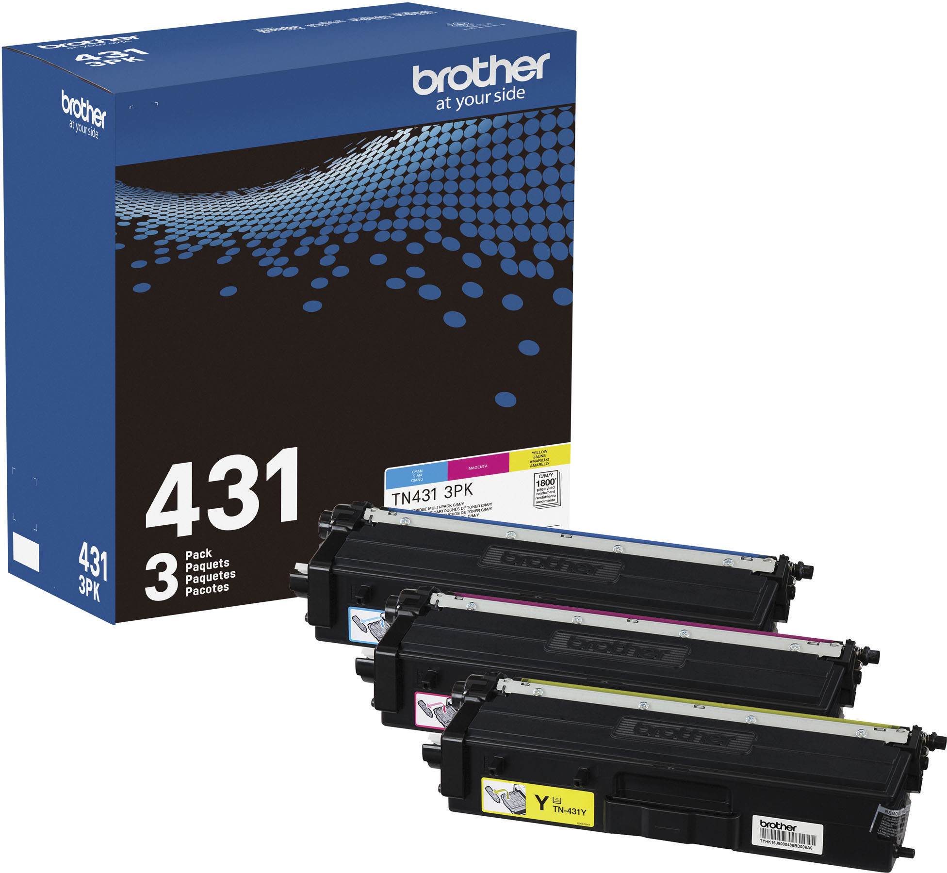  Brother Genuine Standard-Yield Toner Cartridge Four Pack TN223  4PK - Includes one Cartridge Each of Black, Cyan, Magenta & Yellow Toner,  Standard Yield, Model: TN2234PK : Office Products