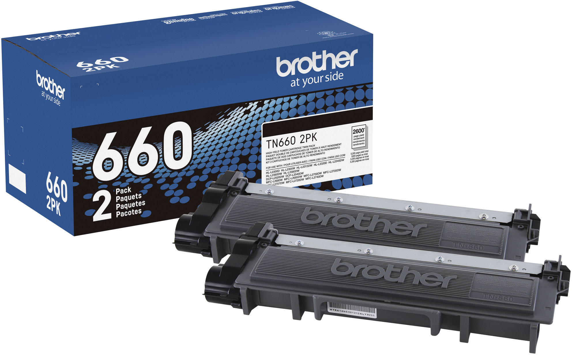 jaloezie Afleiding Verloren Brother TN660 2PK 2-Pack High-Yield Toner Cartridges Black TN6602PK - Best  Buy
