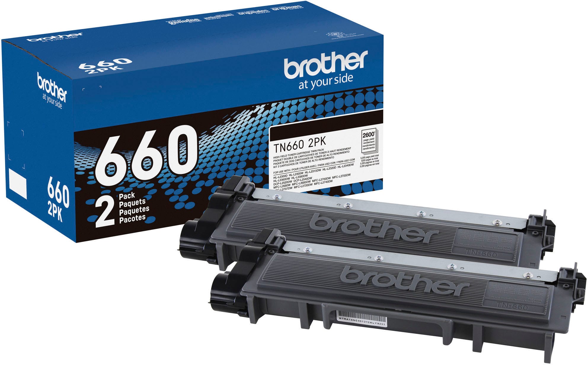 jaloezie Afleiding Verloren Brother TN660 2PK 2-Pack High-Yield Toner Cartridges Black TN6602PK - Best  Buy