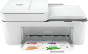 HP - DeskJet Plus 4155 Wireless All-In-One Instant Ink-Ready Inkjet Printer - White - Front_Zoom