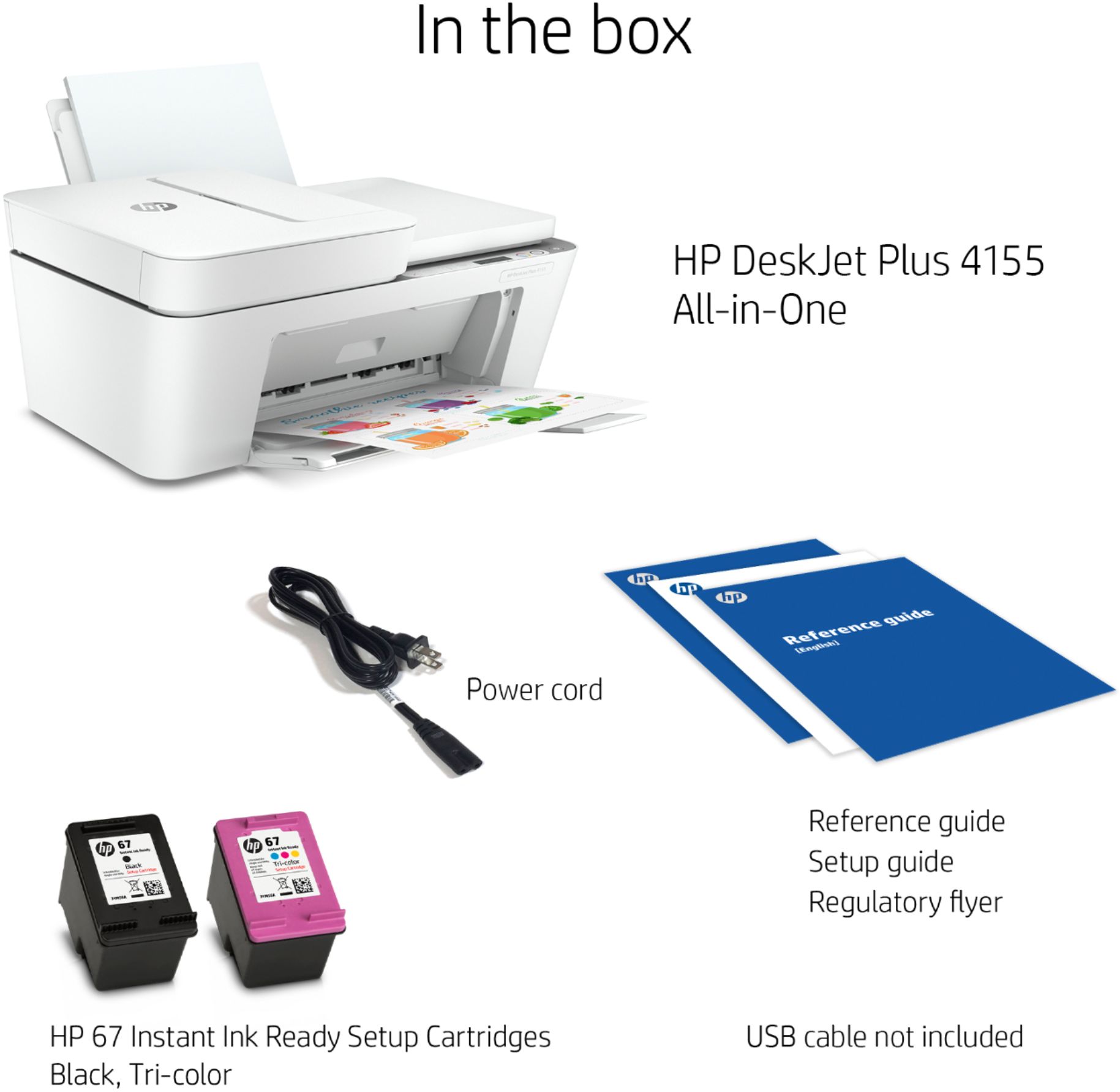 HP Smart -Tank Plus 551 Wireless All-in-One Ink -Tank Printer, up to 2  Years of Ink in Bottles, Mobile Remote Print, Scan, Copy, White, Works with