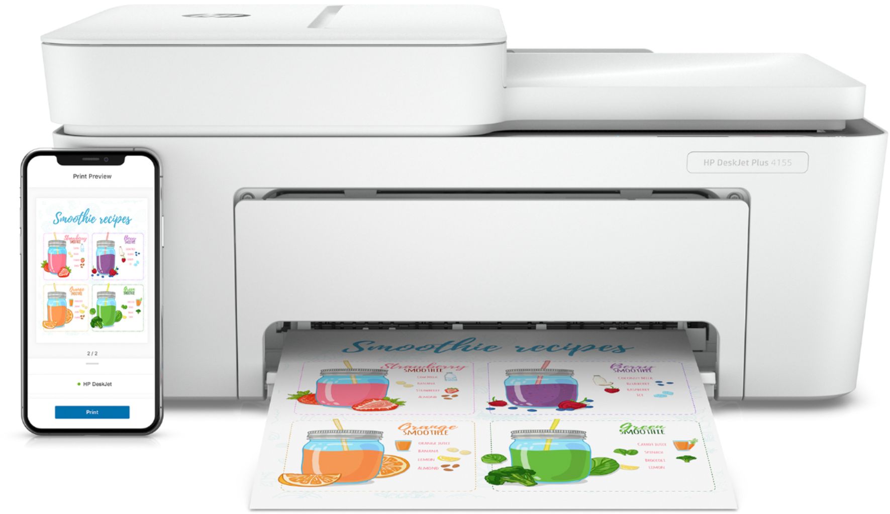 HP DeskJet Plus 4152 Wireless All-in-One Color Inkjet Printer