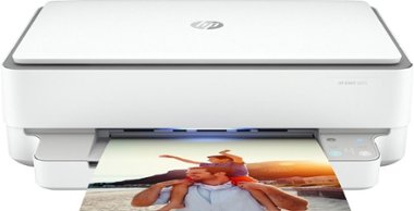 HP - ENVY 6055 Wireless All-In-One Instant Ink-Ready Inkjet Printer - White - Front_Zoom