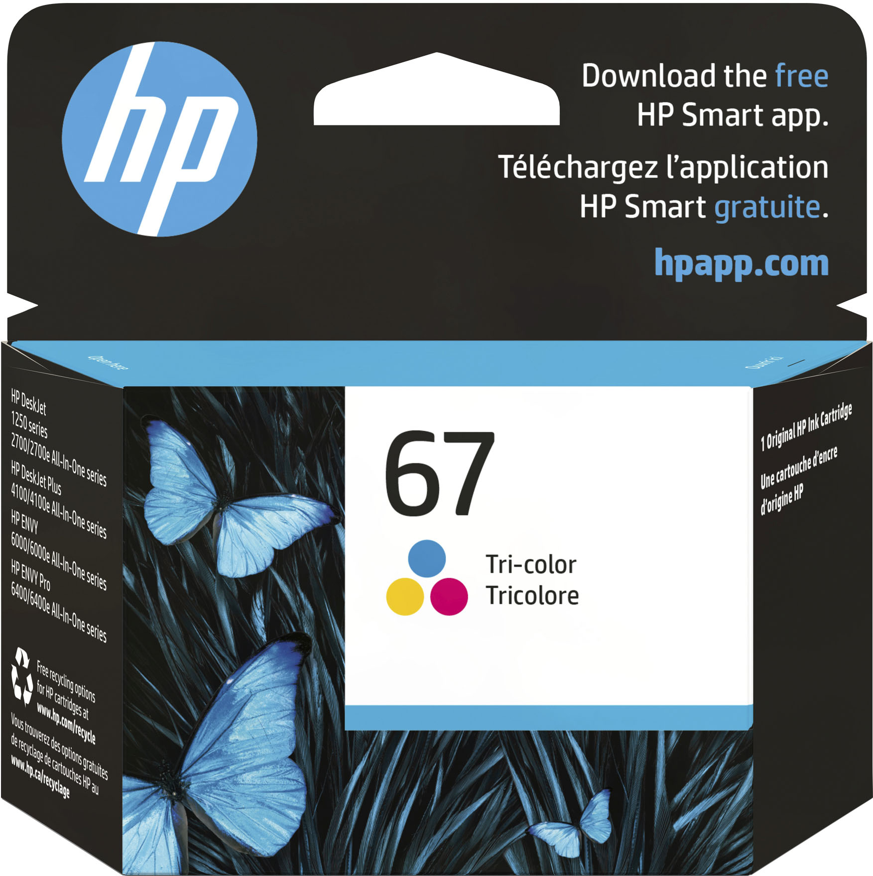 HP - 67 Standard Capacity - Tricolor Ink Cartridge - Tri-Color