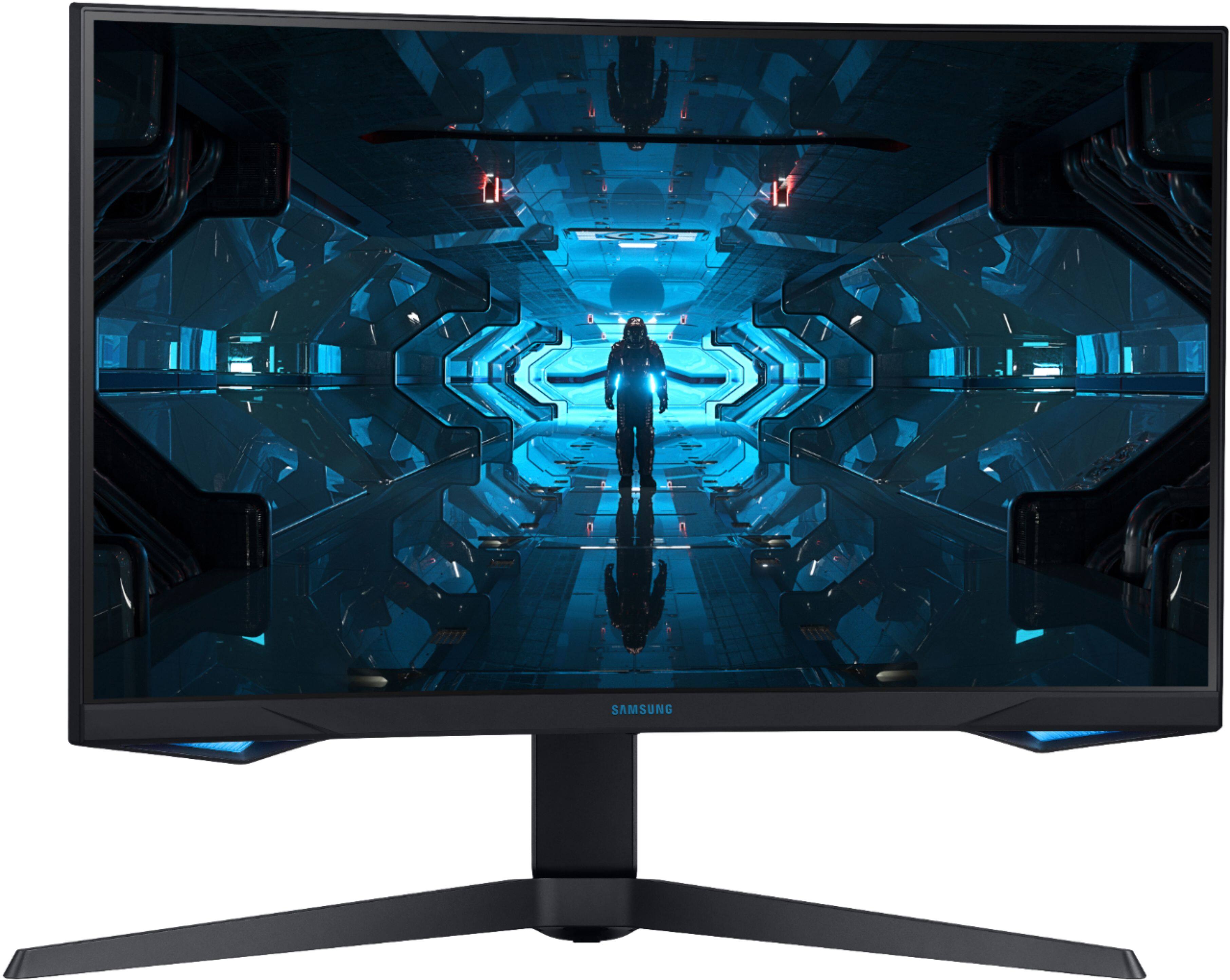 Alt View 25. Samsung - Odyssey G7 27" LED Curved QHD FreeSync and G-SYNC Compatible Monitor with HDR (DisplayPort, HDMI) - Black.