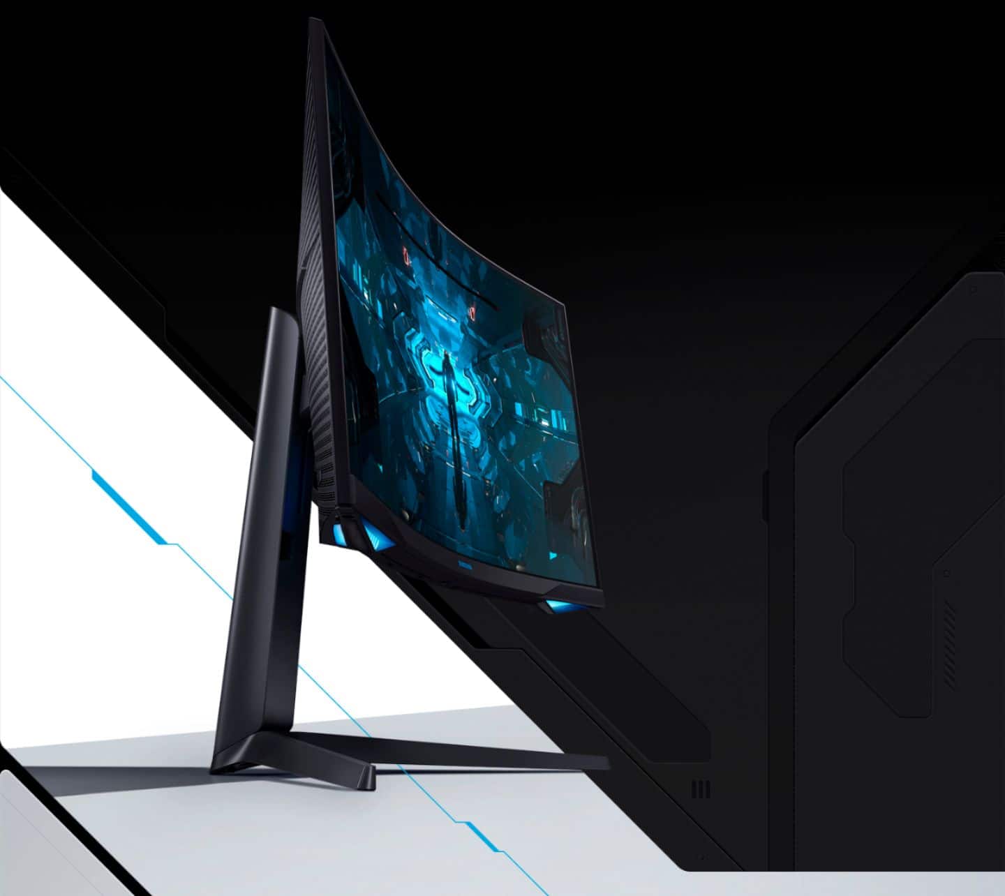 Alt View 26. Samsung - Odyssey G7 27" LED Curved QHD FreeSync and G-SYNC Compatible Monitor with HDR (DisplayPort, HDMI) - Black.