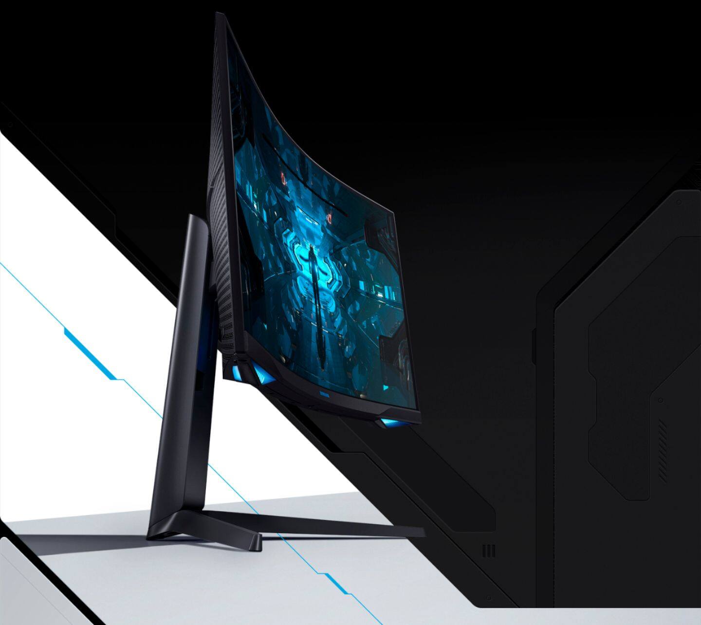 Alt View 26. Samsung - Odyssey G7 27" LED Curved QHD FreeSync and G-SYNC Compatible Monitor with HDR (DisplayPort, HDMI) - Black.