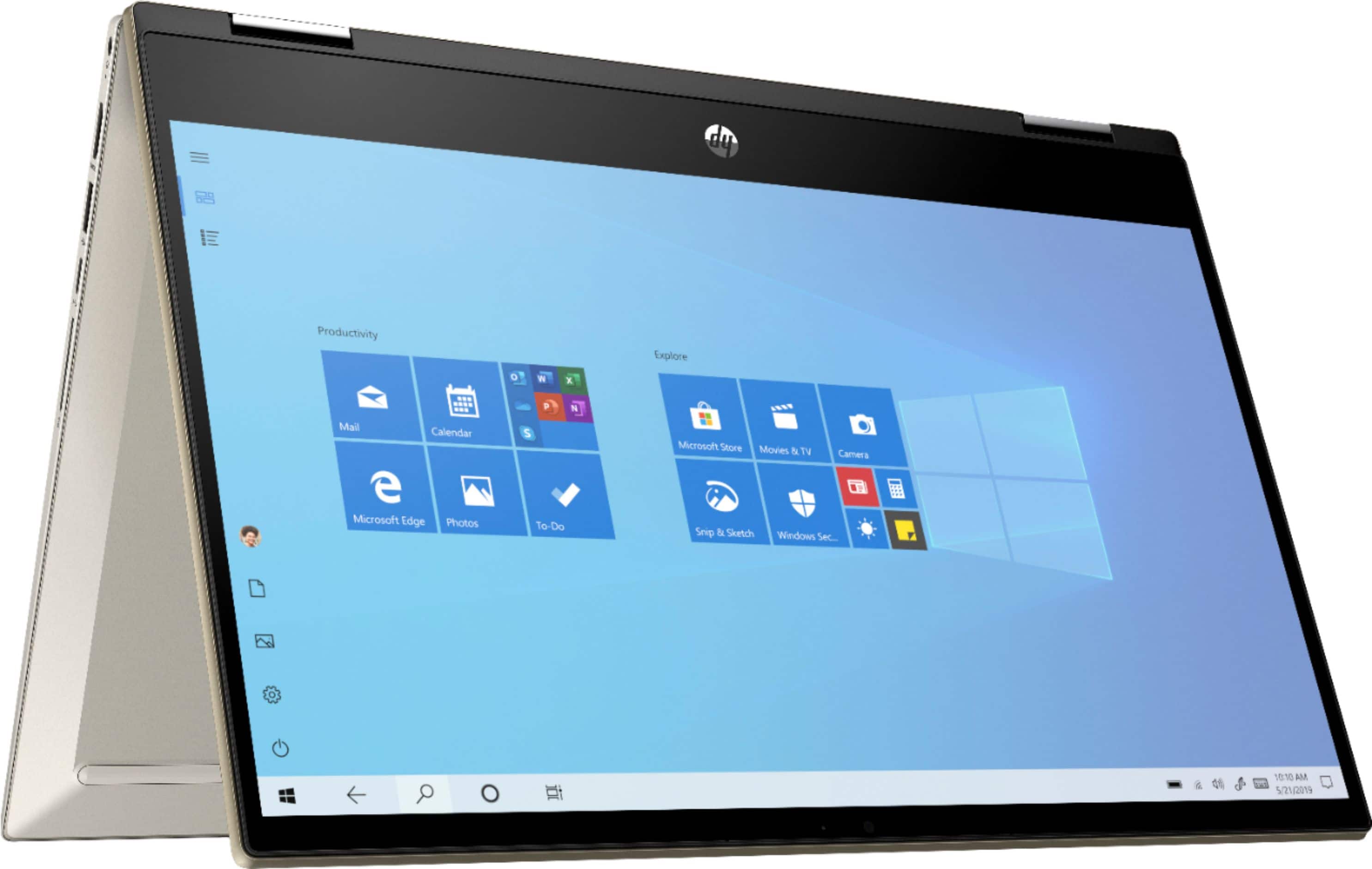 Alt View 14. HP - Pavilion x360 2-in-1 14" Touch-Screen Laptop - Intel Core i5 - 8GB Memory - 256GB SSD - Luminous Gold.