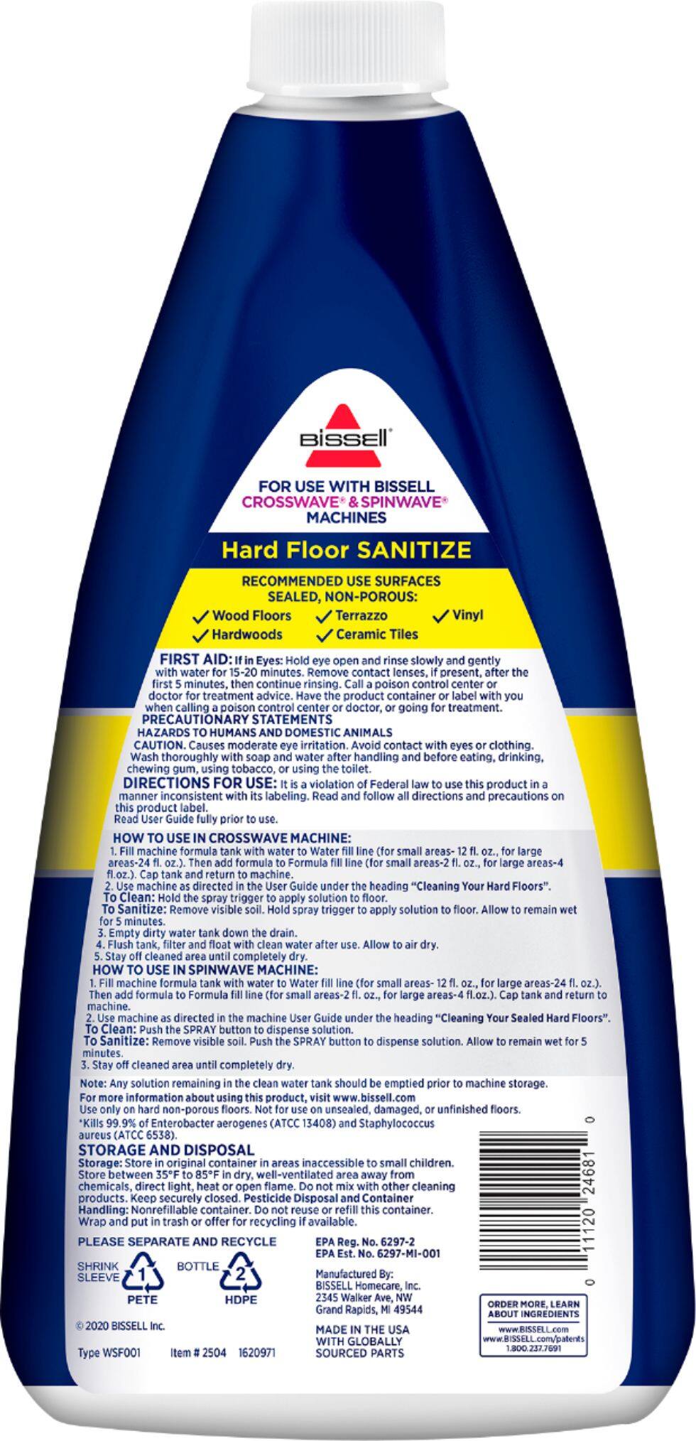 Alt View 11. BISSELL - Hard Floor Sanitize Formula(64oz) - Multi.