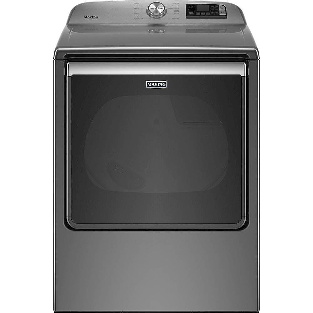 Maytag 8 8 Cu Ft 14 Cycle Gas Dryer With Steam And Extra Power Button Metallic Slate Mgd8230hc Best Buy