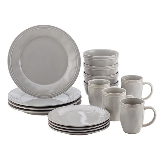 Rachael Ray 12-piece Cucina Porcelain Cookware Set, Sea Salt Gray