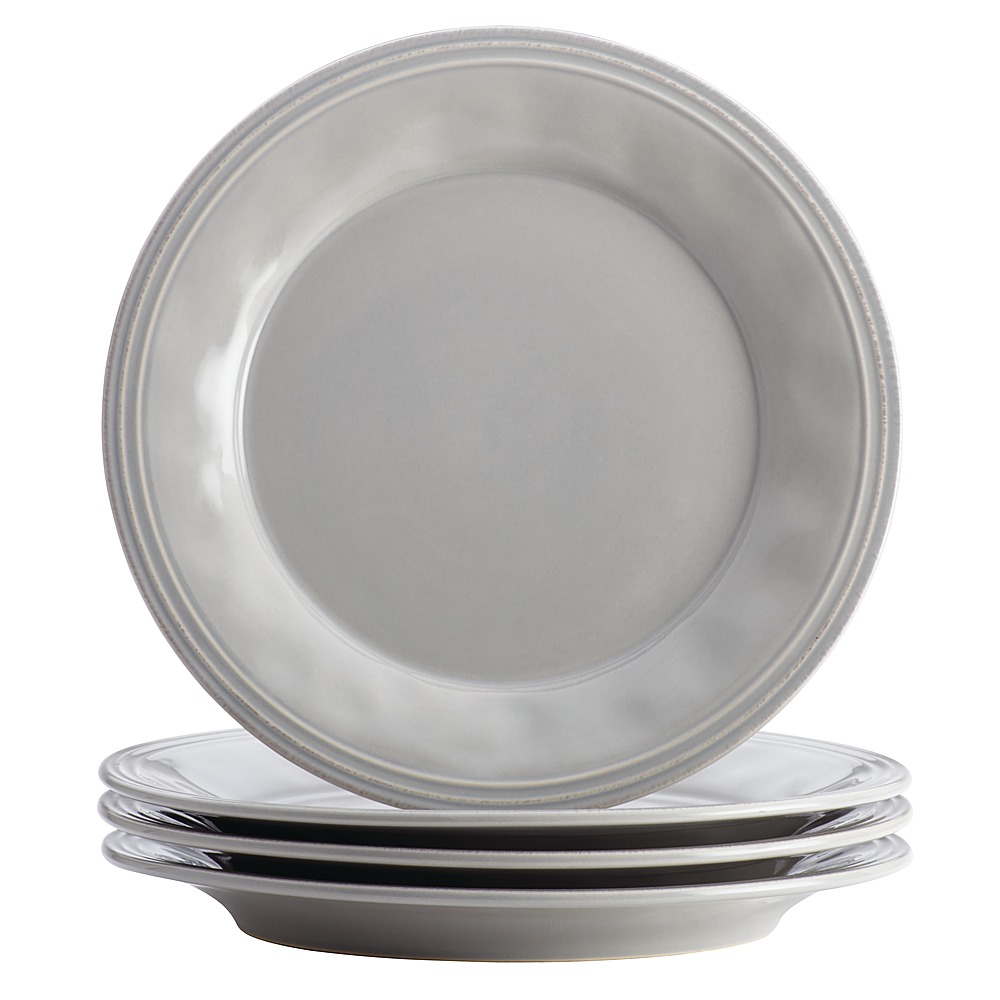 Left View: Rachael Ray - Cucina 16-Piece Ceramic Dinnerware Set - Sea Salt Gray