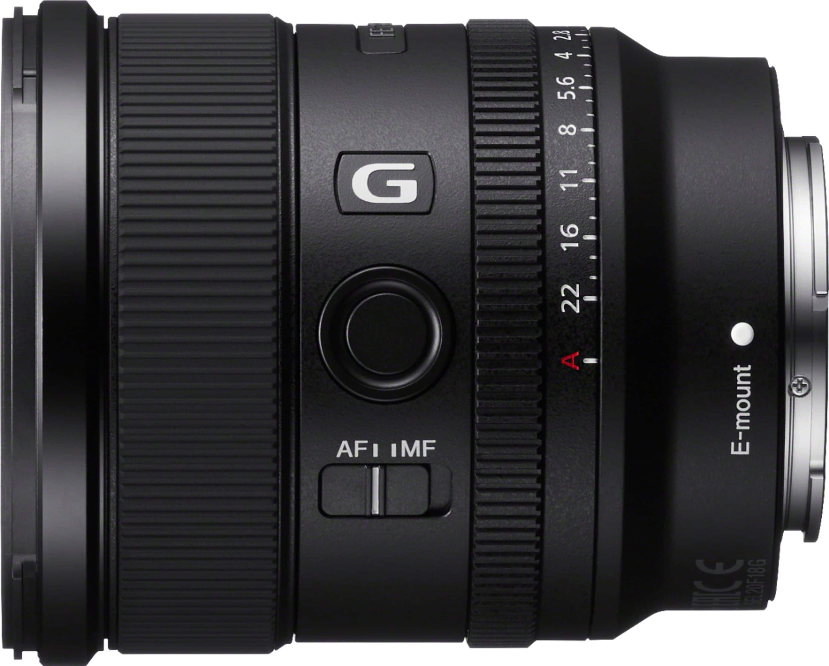 Left. Sony - FE 20mm f/1.8 G Ultra Wide Angle Prime Lens for E-mount Cameras - Black.
