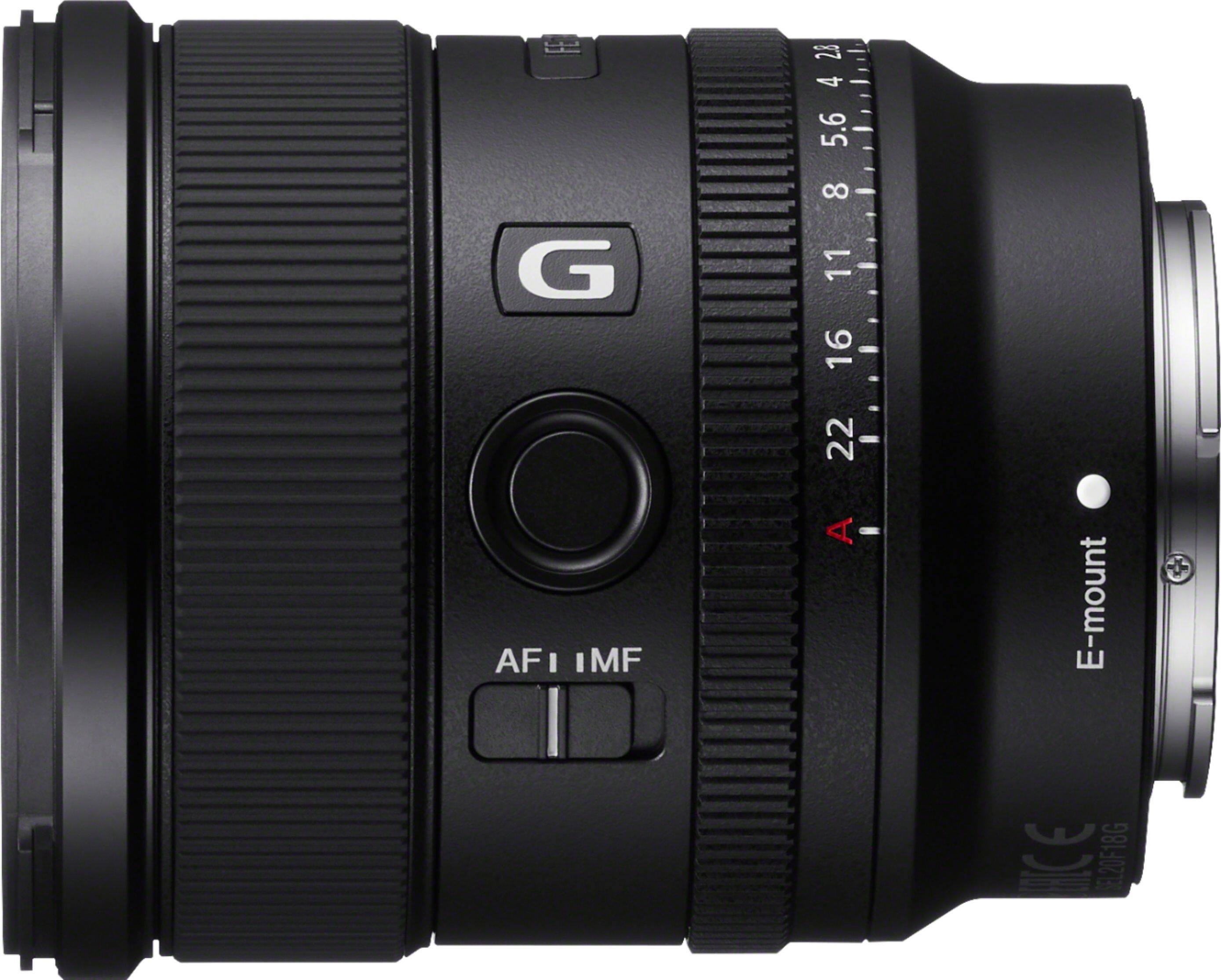 Left. Sony - FE 20mm f/1.8 G Ultra Wide Angle Prime Lens for E-mount Cameras - Black.