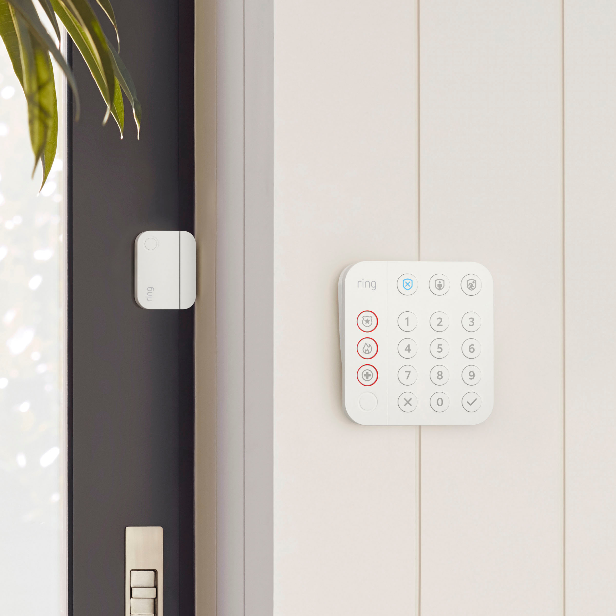 Left View: SimpliSafe - Shield Home Security System - White