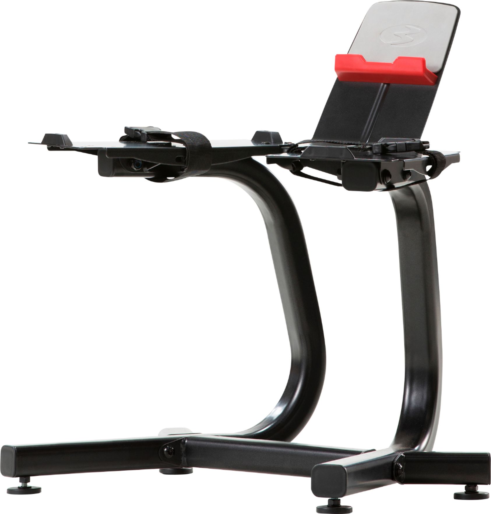 Left View: Bowflex - SelectTech Stand with Media Rack - Black