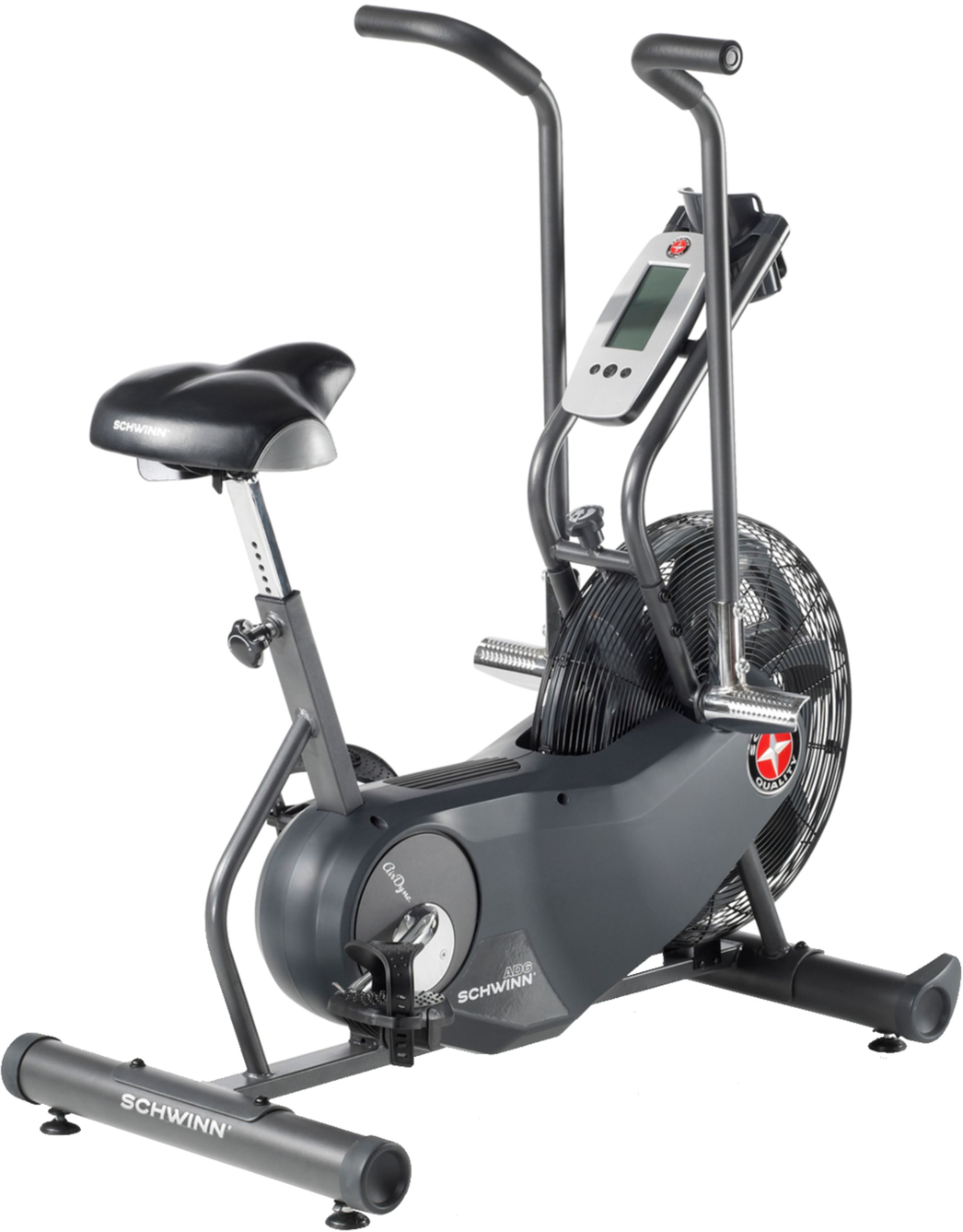 Air Bike Exercise Cycle With Moving Handles & Adjustable Cushioned