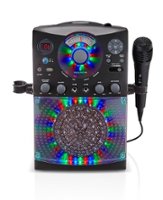 Singing Machine - Bluetooth & CD+G Karaoke System - Black - Front_Zoom