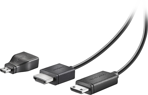 Insignia™ - 6' Mini/Micro HDMI Cable - Black