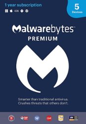 Malwarebytes - Premium (5-Devices) - Android, Apple iOS, Chrome, Mac OS, Windows - Front_Zoom