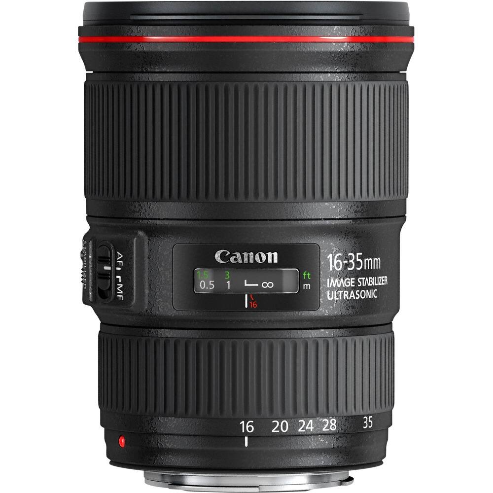 Alt View 19. Canon - EF16-35mm F4L IS USM Ultra-Wide Zoom Lens for EOS DSLR Cameras - Black.
