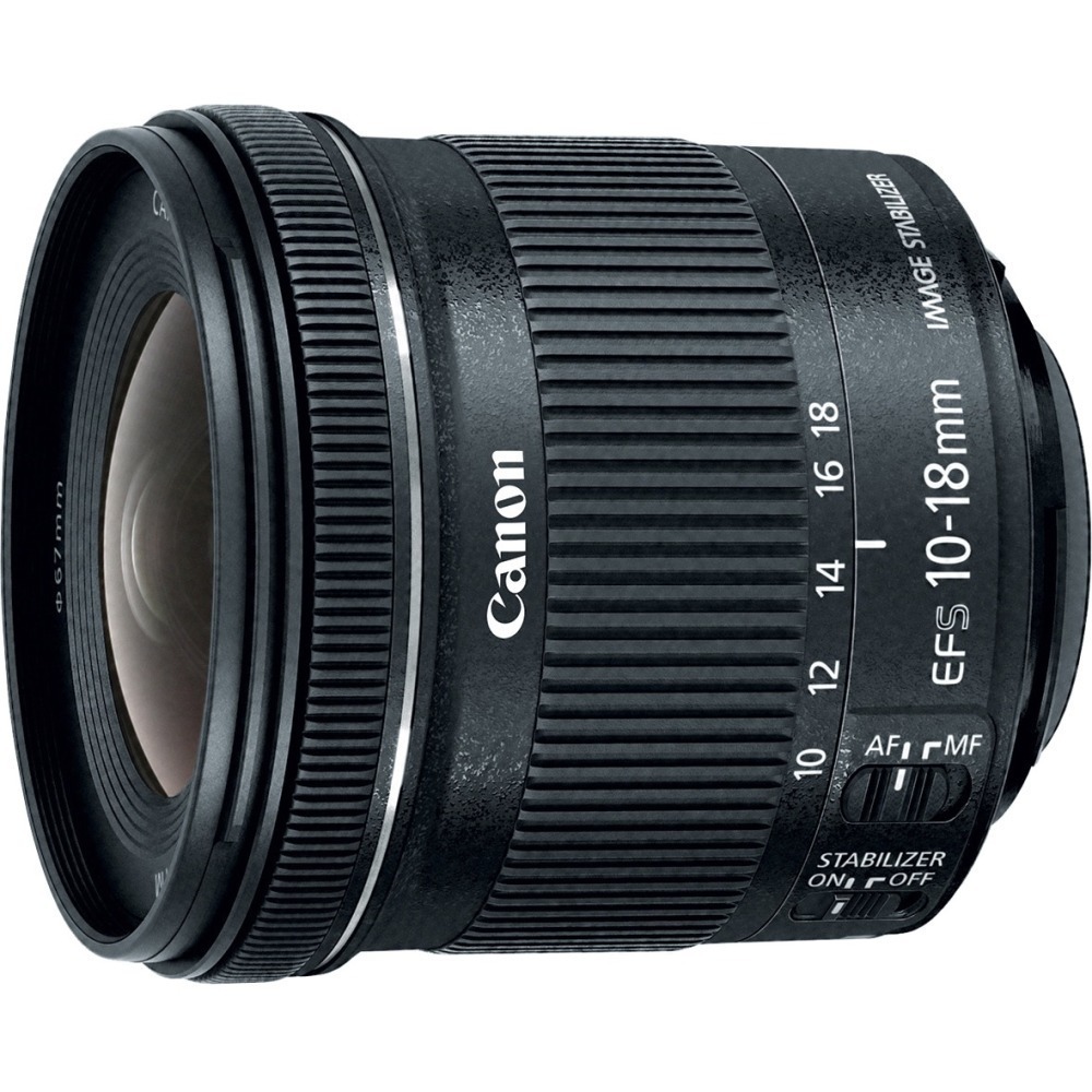Canon EF-S 10-18mm f/4.5-5.6 IS STM Ultra-Wide Zoom Lens Black
